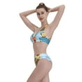 thumbnail image 6 of Picia Giraffe Come Out From Zipper Women's High Waisted Bikini Scoop Neck Swimsuit Two Pieces Bathing Suit-Medium, 6 of 8