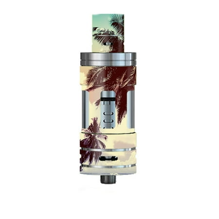 - Skin Decal For Smok Tfv4 Mini Tank Vape Mod / Palm Trees Vintage Beach Island