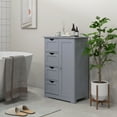 thumbnail image 2 of kleankin Bathroom Storage Cabinet with 4 Drawers and Adjustable Shelf, Grey, 2 of 10