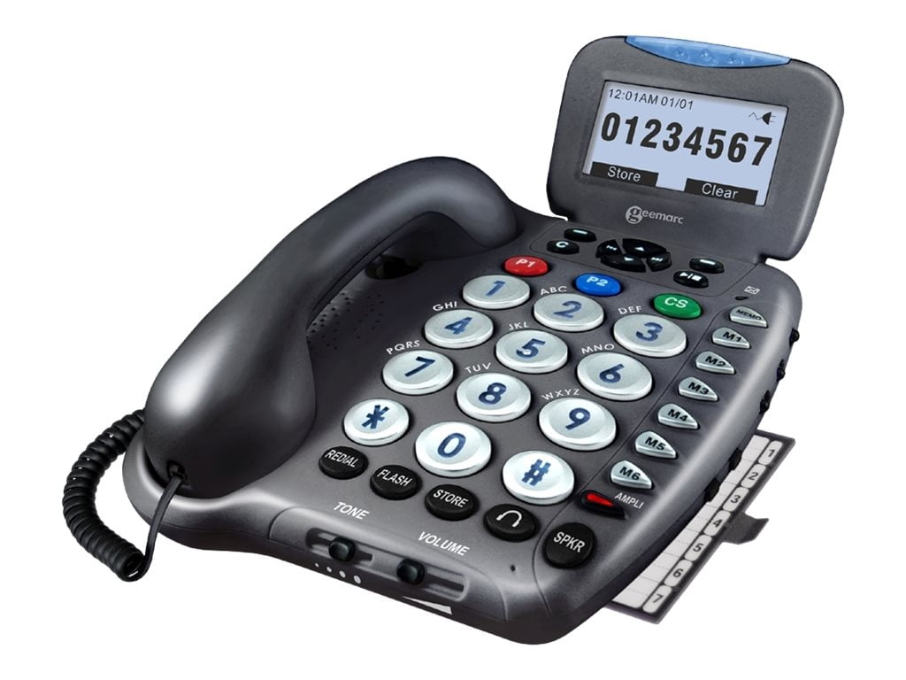 Geemarc AMPLI555 Corded phone answering system with caller ID
