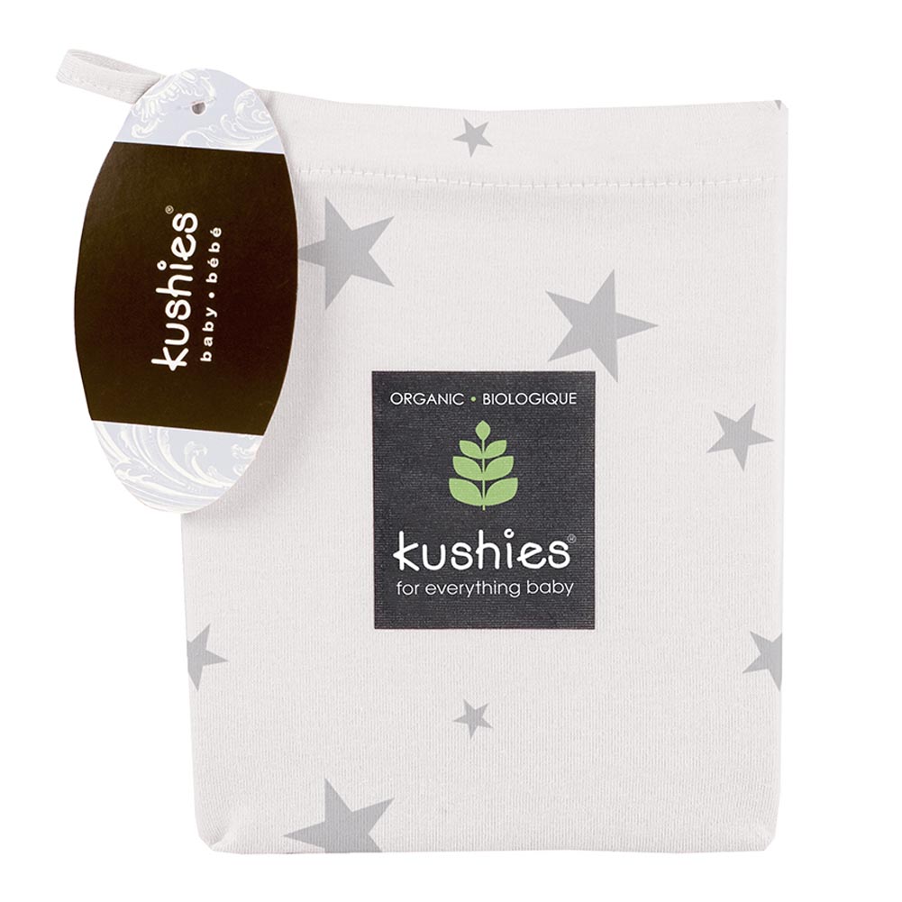 Kushies Organic Jersey Fitted Sheet Grey Stars Walmart Canada