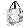 thumbnail image 3 of Lsque Cute Cat Meadow Sketch Pattern Lunch Bag Women/Men Insulated Lunch Box,Small Leakproof Cooler Food Lunch Containers Reusable High Capacity Lunch Tote Bags, 3 of 6
