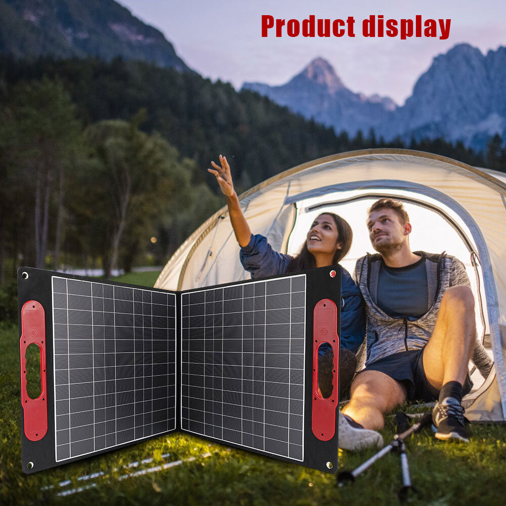 200 Watt Portable Solar Panel for Power Station,Kepeak Foldable 200W Solar Panel for Camping Hiking Off-Grid Living, Monocrystalline Folding Panel Solar