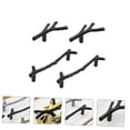 thumbnail image 4 of HORIALENCE 4Pcs Modern Black Knobs Branch Shaped Decorative for Dresser, 4 of 8