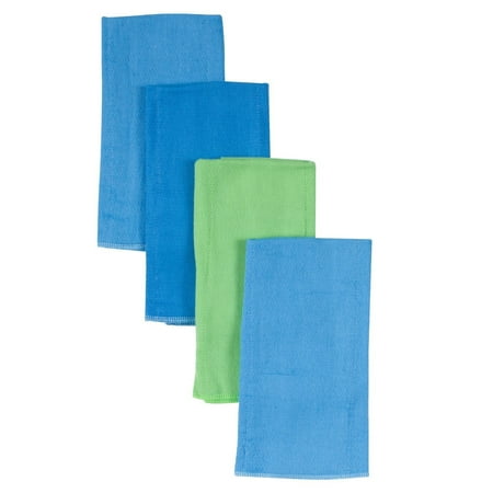 Gerber Diaper Burp Cloths, 4pk - Boy Solids