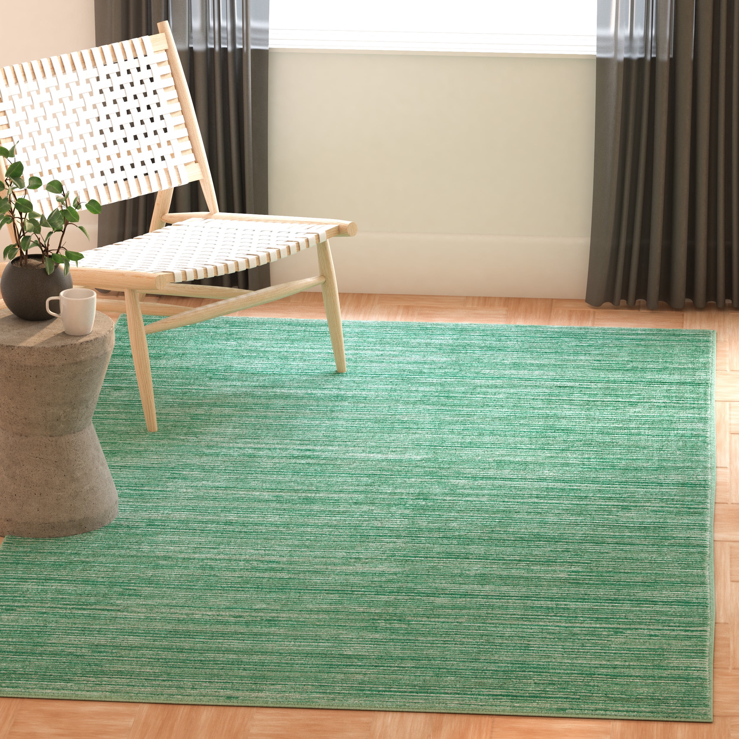 SAFAVIEH Vision Adrasteia Overdyed Solid Area Rug, 5'1" x 7'6", Light Green - Modern Design, Light Green, Non-Shedding & Easy Cleaning, Ideal for Living Room, Bedroom, Dining Space