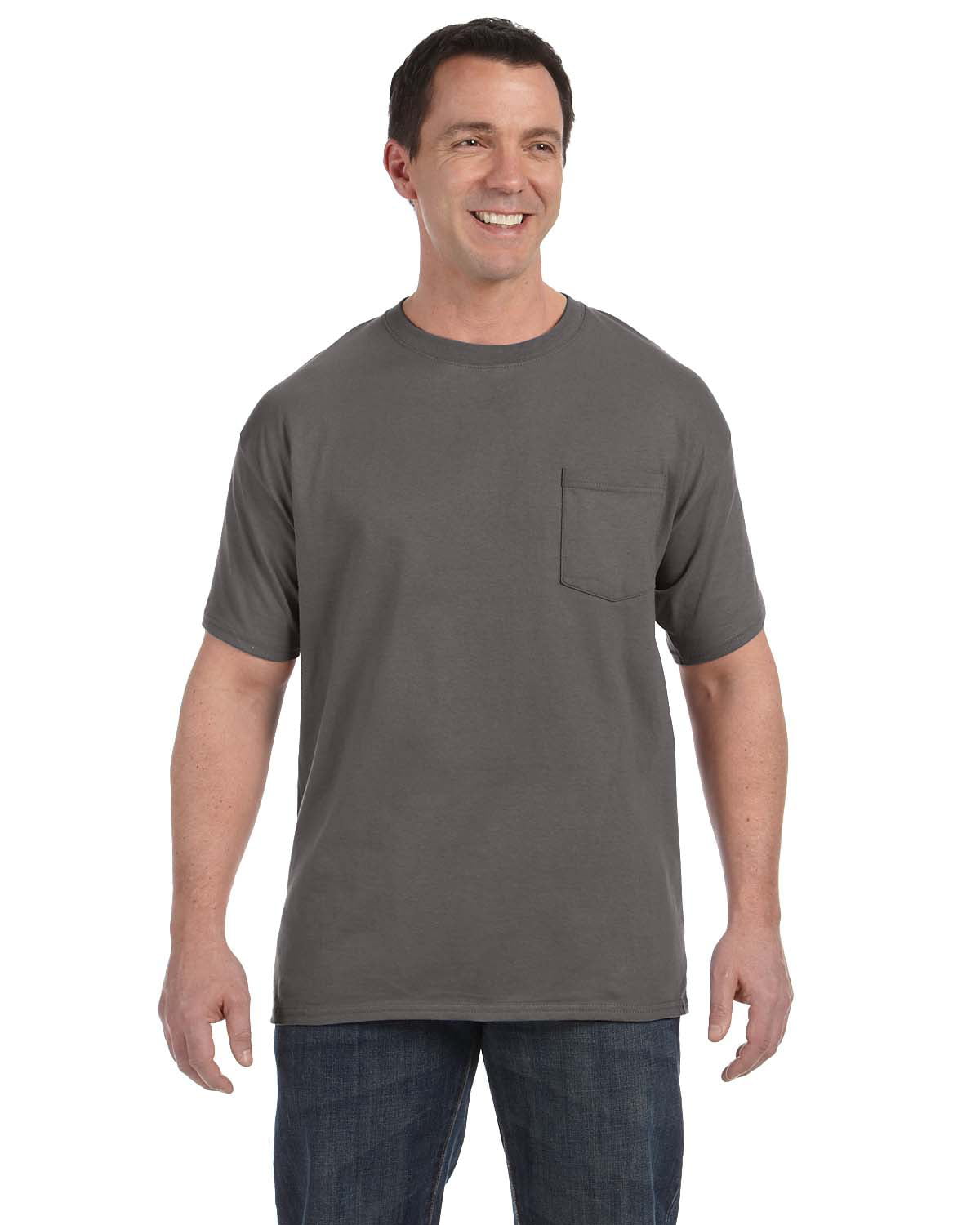 Hanes 6.1 oz H5590 2XL Deep Forest Tagless Pocket T-Shirt