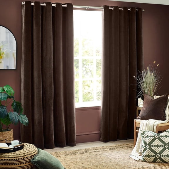 Yard Chenille Velvet Eyelet Curtains