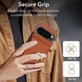 thumbnail image 2 of ELEHOLD Case for Google Pixel 9 / 9 Pro,Business PU Leather Stand Case with Card Holder & Ring Holder,Brown, 2 of 7