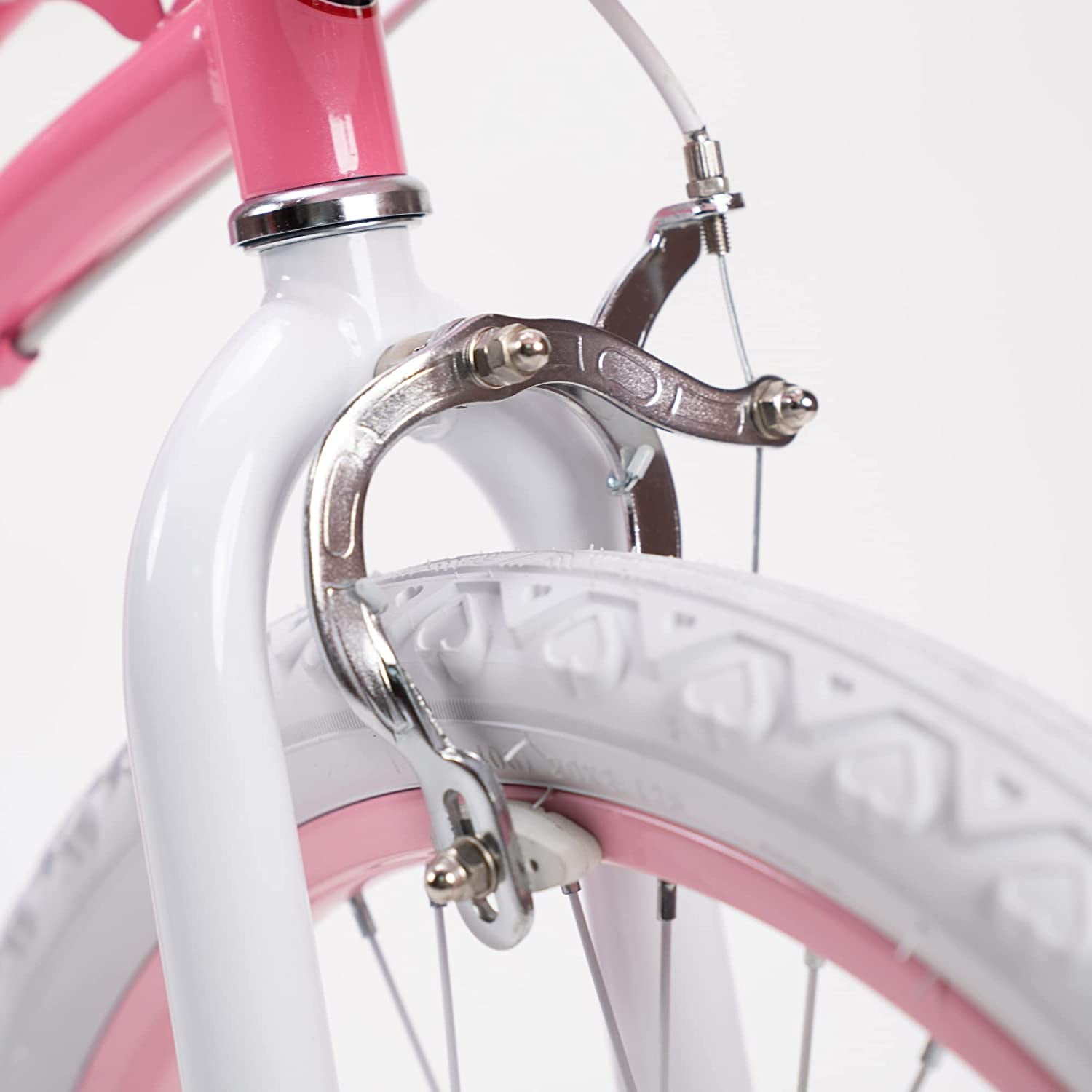 RoyalBaby Stargirl Kids Bike 18 Inch Girls Bicycle for Children with Kickstand Basket Rose Pink