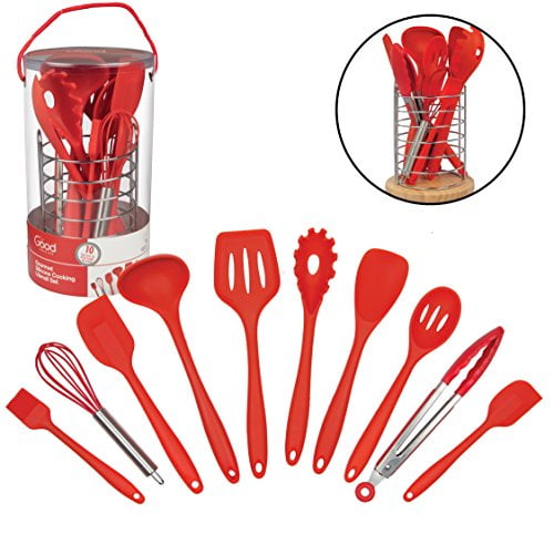 Rachael Ray 6-Piece Kitchen Utensils and Cooking Tools Set, Orange 