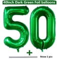thumbnail image 2 of Globo LVMOQIQIU, 40 pulgadas, color verde oscuro, número 50, lámina x2, 2 of 7