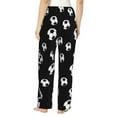 thumbnail image 6 of Pajama Pants Women - Cute soccer balls black Soft Breathable Sleep & Lounge Pants for Women, Comfy Casual Pj Pants Bottoms with Pockets, 6 of 7