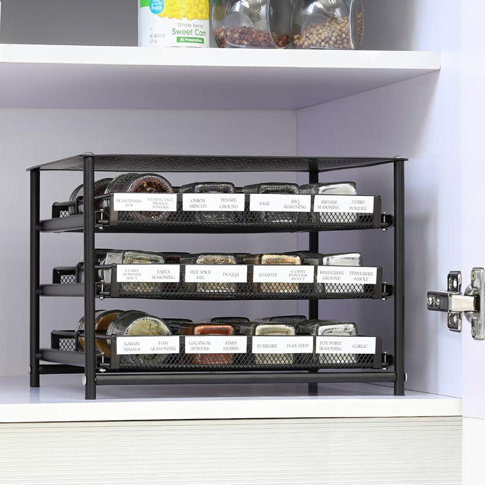 24 Bottle Spice Rack Organizer 3 Tier Walmart