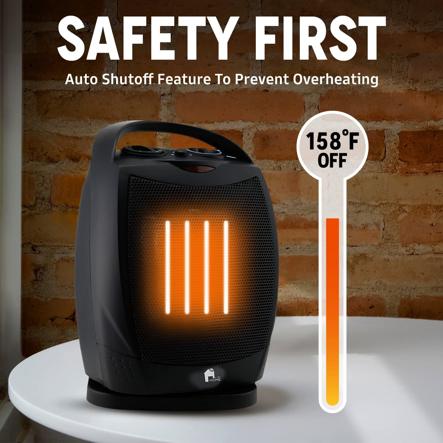 Econohome - Portable Electric Space Heater 1500W/750W - Super Quiet  Oscillating Heater Fan with Thermostat - Walmart.com