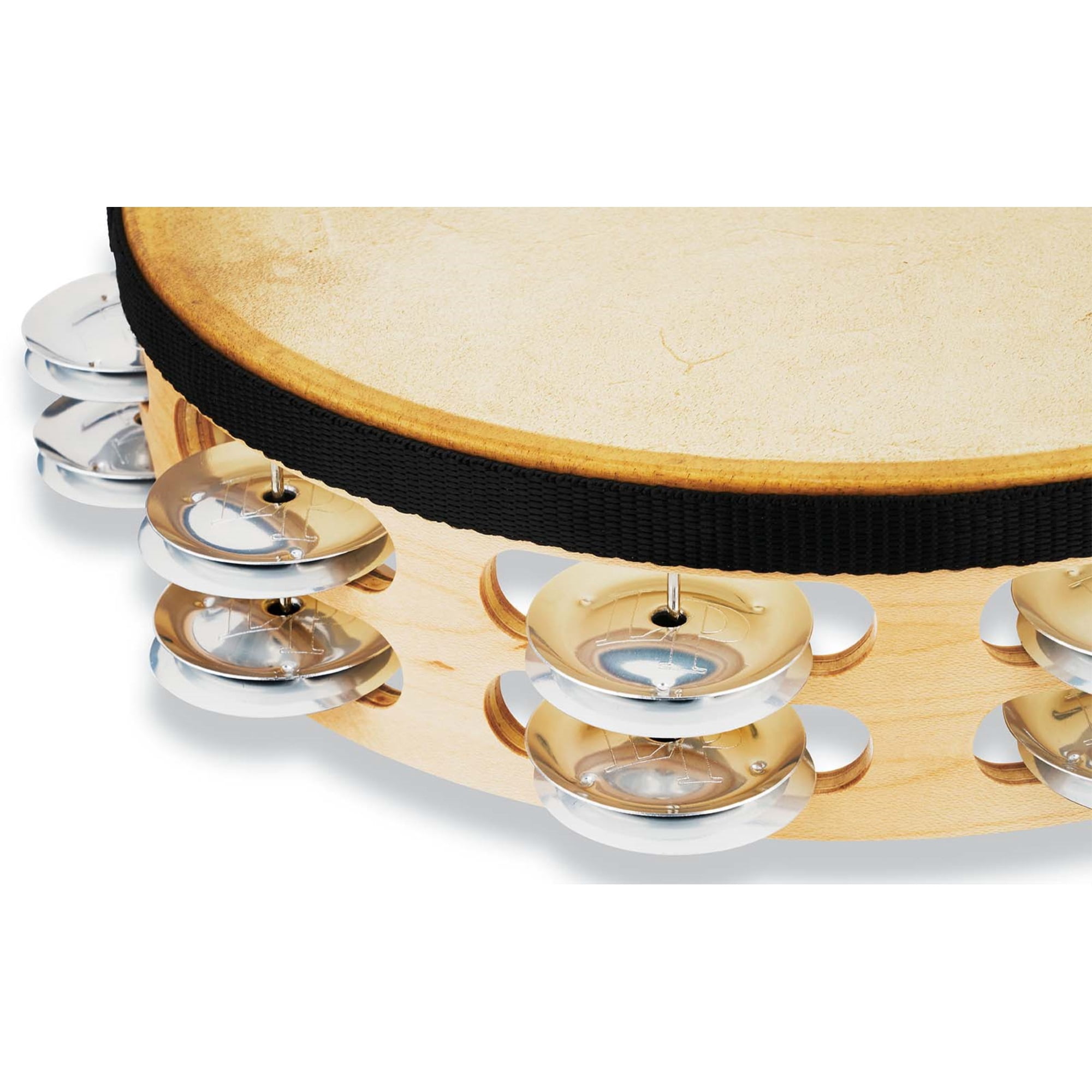 Latin Percussion LP384-AL Pro 10" Double Row Headed Tambourine - Aluminum