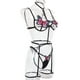 thumbnail image 4 of Sujetador G-string Strappy Lace Underwear Sexy Brief Bowknot Mujer Lencería, M, Negro Jumpingount XX000115-05, 4 of 7