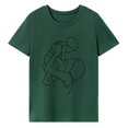 thumbnail image 1 of Camiseta básica para mujer, camiseta con cuello redondo para mochilero en la calle XL, 1 of 8