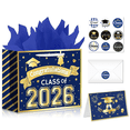 thumbnail image 3 of Class of 2026 Graduation Gift Bag Set - Blue & Gold Party Decor for Graduates & Celebrations, 3 of 7