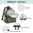thumbnail image 4 of Black Soccer Balls with Green Elements Pattern Backpack for School,Cute School Bag,Schoolbag with Adjustable Shoulder Straps & Padded Back,15.25"x11.5"x5.25", 4 of 5