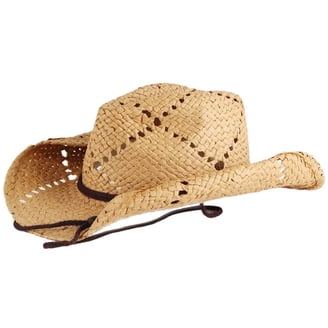 Unisex Summer Outdoor Hollow Western Cowboy Hats Hand Woven 