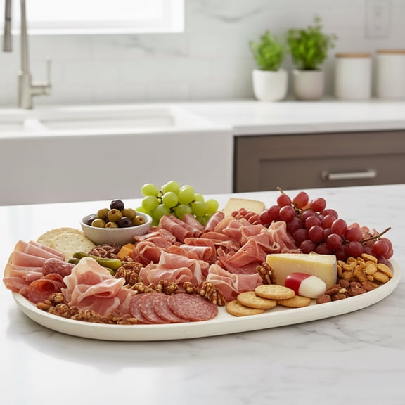 Woodard & Charles Wood Extral Large Oval Serving Tray - 12" x 18"