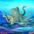 thumbnail image 3 of realistas de pulpo de animales del , estatua de pulpo de plástico para juegos de cumpleaños, artículos de juguete educativos B Macarena estatuilla de animales marinos, 3 of 8