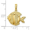 thumbnail image 2 of 14k Gold Animal Sealife Fish High Polish and Engraved Charm 15.4x20mm Wide 2.4mm Thick Pendant Necklace for Women, 2 of 2