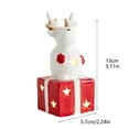 thumbnail image 3 of Christmas Glowing Santa Reindeer Snowman Ceramic Tabletop Figurine, Festive Desktop Ornament for Holiday Home Party Decor (A), 3 of 4