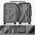 thumbnail image 4 of 3 Piece Luggage Set Suitcase with TSA Lock and Double Spinner Wheels, Expandable Hardshell Suitcase with 3-Step Adjustable Telescopic Handle, for Men Women (20", 24", & 28"), 4 of 7