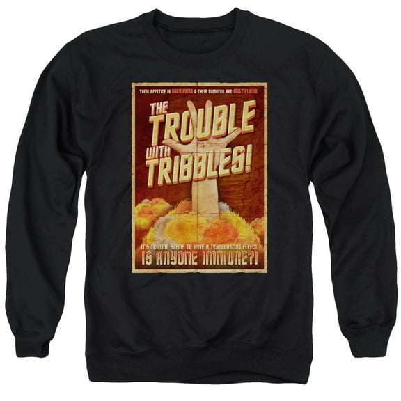 Star Trek Tribbles: The Movie Adult Crewneck Sweatshirt Black