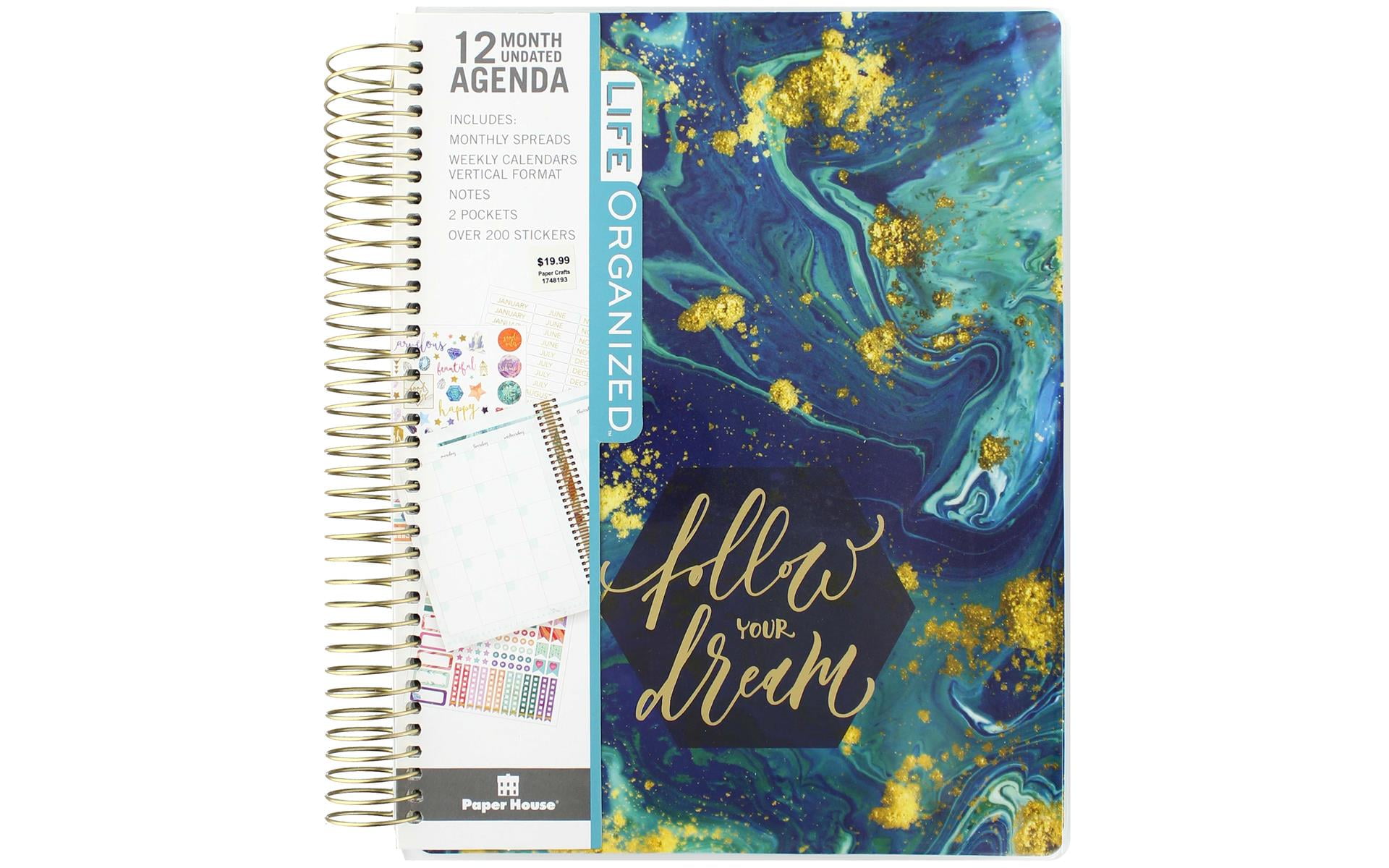 Paper House Life Organized 12-Month Undated Planner -Follow Your Dream