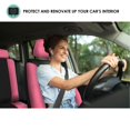 thumbnail image 3 of FH Group Light & Breezy Flat Cloth Car Seat Cover Set For Car Truck SUV Van Pink - Front, 3 of 6
