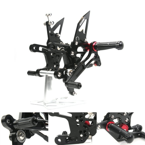 Arashi (Version 2.0) Adjustable Quick Shift Rearsets for Kawasaki Ninja ZX10R ZX1000 / ABS 2021 2022 2023 ZX-10R Motorcycle Accessories Foot Pegs Footrest Black