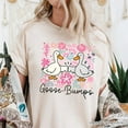 thumbnail image 5 of Funny Goose Bumps Floral T-Shirt, White, Natural and Black Sarcastic Goose Tee Gifts, 5 of 11