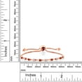 thumbnail image 4 of Gem Stone King 0.60 Ct Red Garnet White Created Sapphire 18K Rose Gold Plated Silver Bracelet for Women, 4 of 4