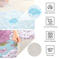 thumbnail image 4 of Rectangle Bath Rugs Plush Bathroom Carpet Mat Non Slip Bathroom Mats Pink Peony Pattern, 4 of 5