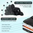 thumbnail image 3 of ABORON Heated Stadium Seats for Bleachers Set of 2, Portable Thicker Padded Bleacher Seat Cushion with Back Support Extra Wide 25 Inch, USB 3 Levels of Heat, 6 Reclining Positions, 3 of 9