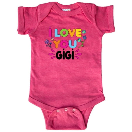 

Inktastic I Love You Gigi with Flowers Gift Baby Girl Bodysuit