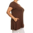 thumbnail image 3 of Women's Casual Plus Size Solid Color Blouse Tunic Top Shirt, 3 of 4