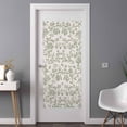 thumbnail image 3 of Farmhouse Sage Green Window Privacy Film, Vintage Flower Leaf Botanical Static Cling UV Sun Blocking Tint Film Heat Control Windows Films for Bedroom Bathroom, Window Stickers 35.4"x78.7", 3 of 8