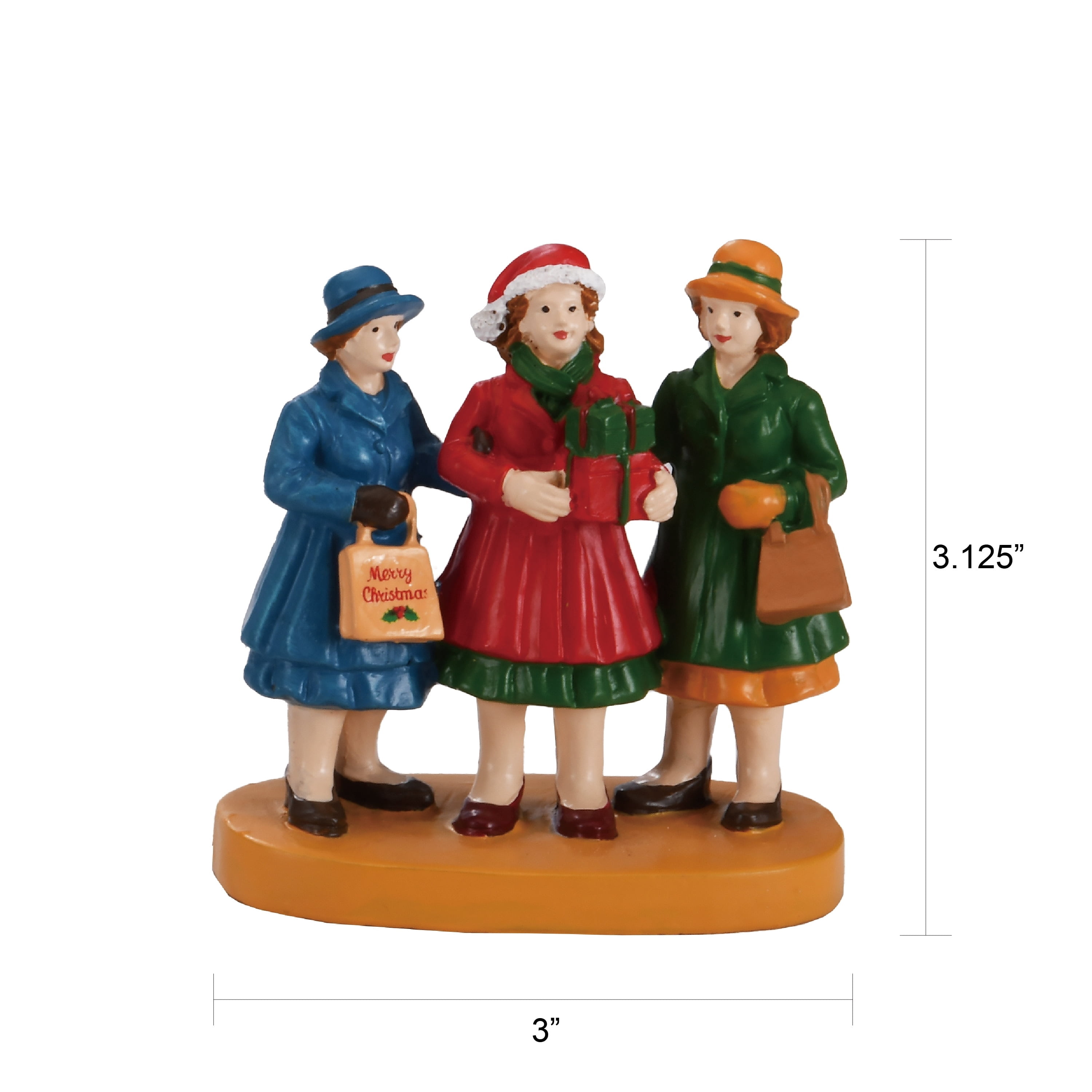Jingle Belles Christmas Village Decorative Figurine, Multicolor, 3.12", by Holiday Time