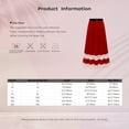 thumbnail image 6 of Sxiwei Women's Red Velvet Skirts for Christmas Mrs Santa Claus Costume High Waist A-Line Long Skirt Red 4XL, 6 of 6