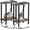 Charcoal Grey, variant on Small End Table with Charging Station, Narrow Side Table with USB Ports and Outlets, Skinny Sofa Table, Slim Nightstand, Living Room, Bed Room, Brown TB01BB060