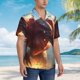 thumbnail image 3 of Balery Ferocious Dragon Fury Camisas hawaianas de manga corta para hombre, camisas playeras de corte holgado, camisas de vacaciones con botones,XX-Large, 3 of 7