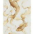 thumbnail image 4 of Seabrook Designs Koi Fish Unpasted Wallpaper Metallic Gold and Off-White, 4 of 5