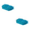 thumbnail image 1 of Kearding 1 yarda de plumas de avestruz teñidas con flecos, adorno de cinta, azul pavo real 2piezas Azul eléctrico, 1 of 6