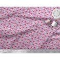 thumbnail image 2 of Soimoi polyester Crepe Fabric Leaves & Poppy Floral Printed Fabric 1 Yard 42 Inch Wide, 2 of 6