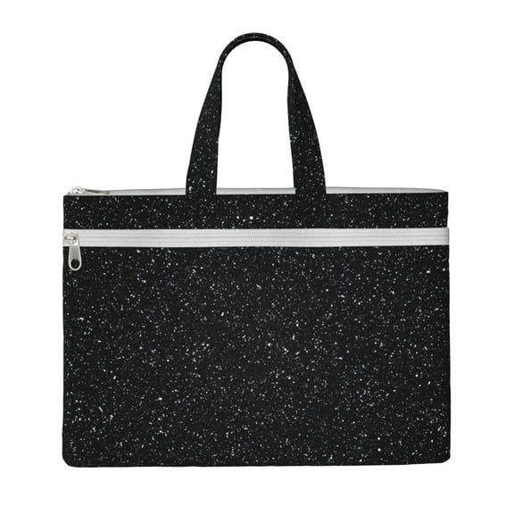 Pofeuu Black Glitter Print Laptop Bag Carrying - Computer Bag Laptop Case Shoulder Slim Work Travel