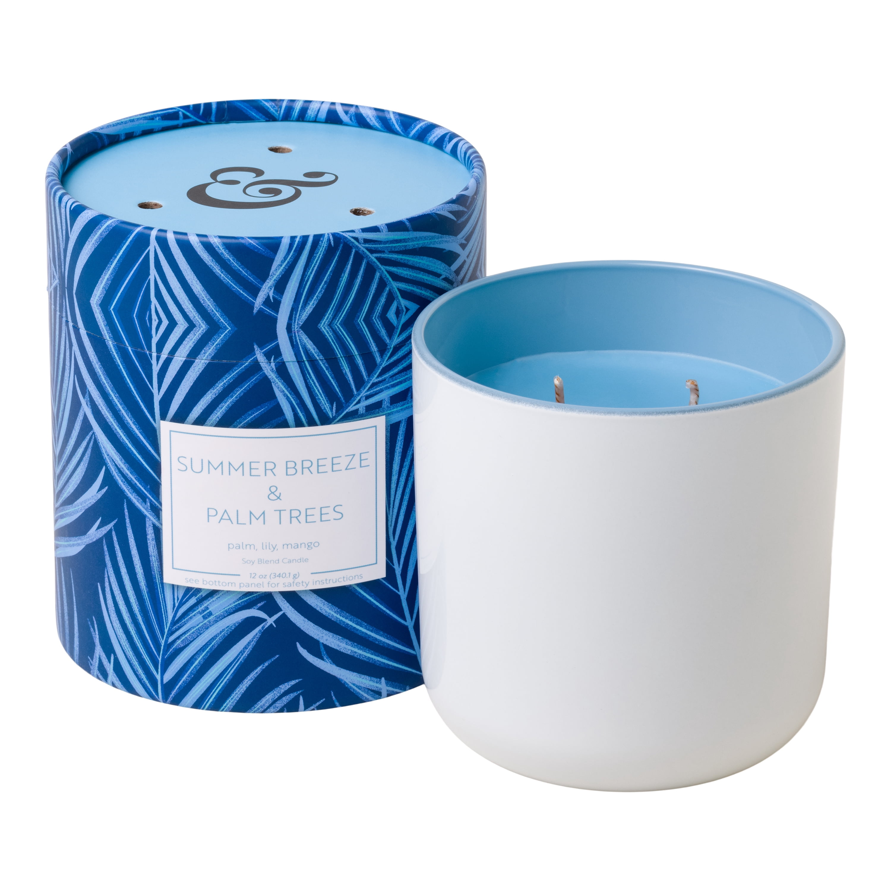 Better Homes & Gardens 12oz Summer Breeze & Palm Trees Scented 2-Wick Boxed Jar Candle